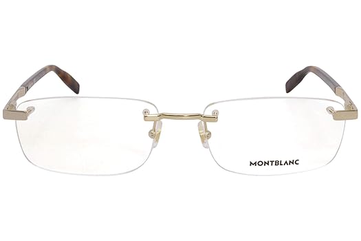 Amazon.com: Montblanc Rimless Eyeglasses MB0023O 006 Gold